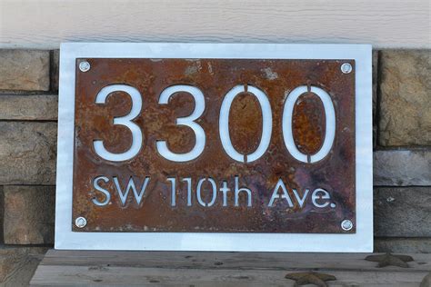 Metal Rustic Home Address Numbers 